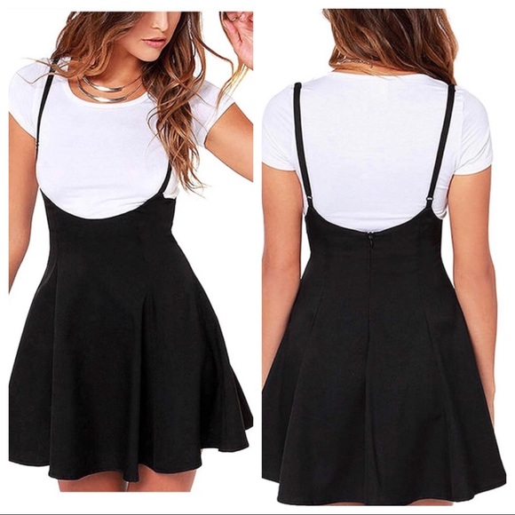 YOINS Dresses & Skirts - Suspender Skirt High Waist Flared Skater Skirt
